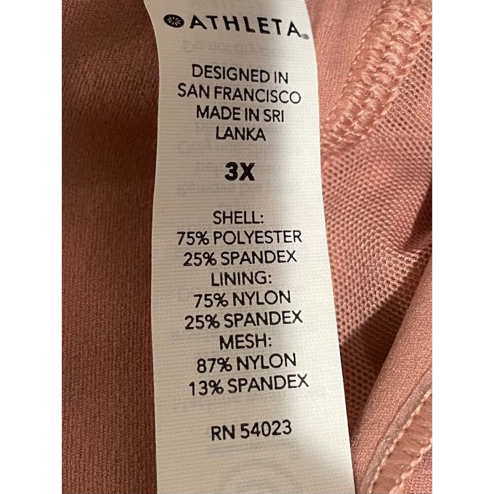 Athleta Womens Tie-Dye Tank Top 3X Polyester Spandex Blend Pink & White - Picture 9 of 10